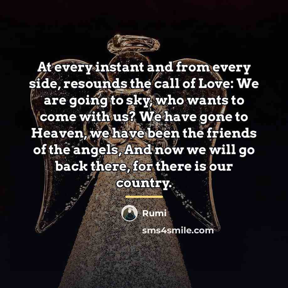 “At every instant and from every side, resounds the call…” quote by Rumi