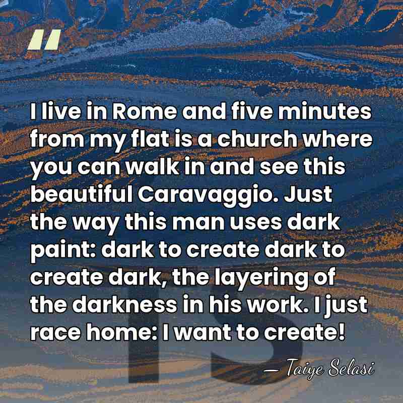I live in Rome and five minutes from my flat is a&hellip; - Taiye Selasi