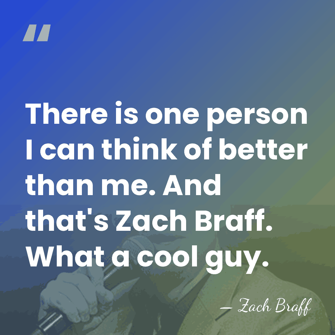 There is one person I can think of better than me. And&hellip; - Zach Braff