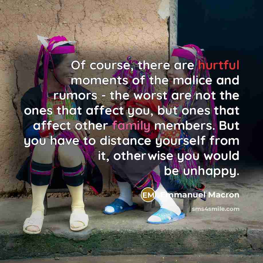 “Of course, there are hurtful moments of the malice and…” quote by Emmanuel Macron