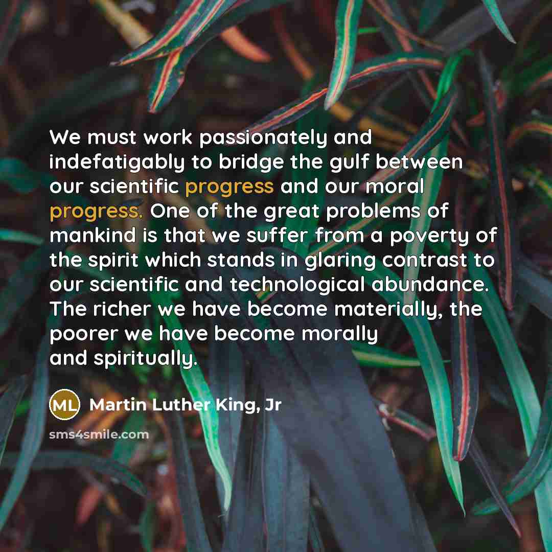 “We must work passionately and indefatigably to bridge the gulf…” quote by Martin Luther King, Jr