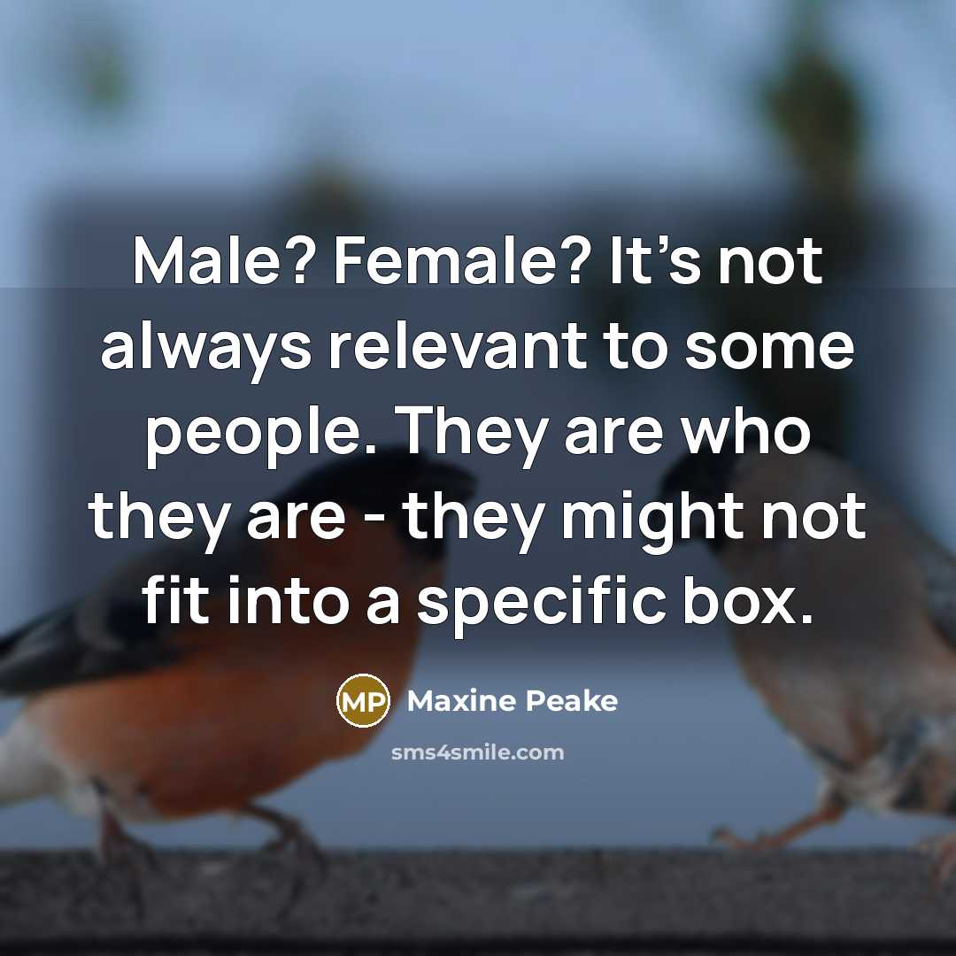 “Male? Female? It's not always relevant to some people. They…” quote by Maxine Peake