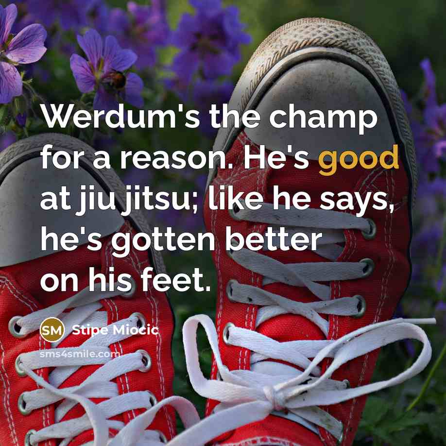 “Werdum's the champ for a reason. He's good at jiu…” quote by Stipe Miocic