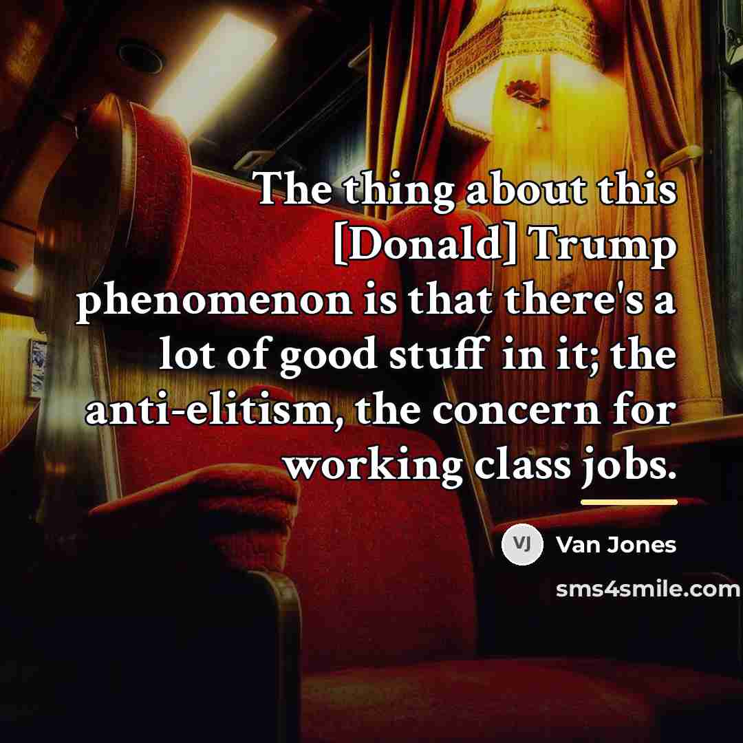 “The thing about this [Donald] Trump phenomenon is that there's…” quote by Van Jones