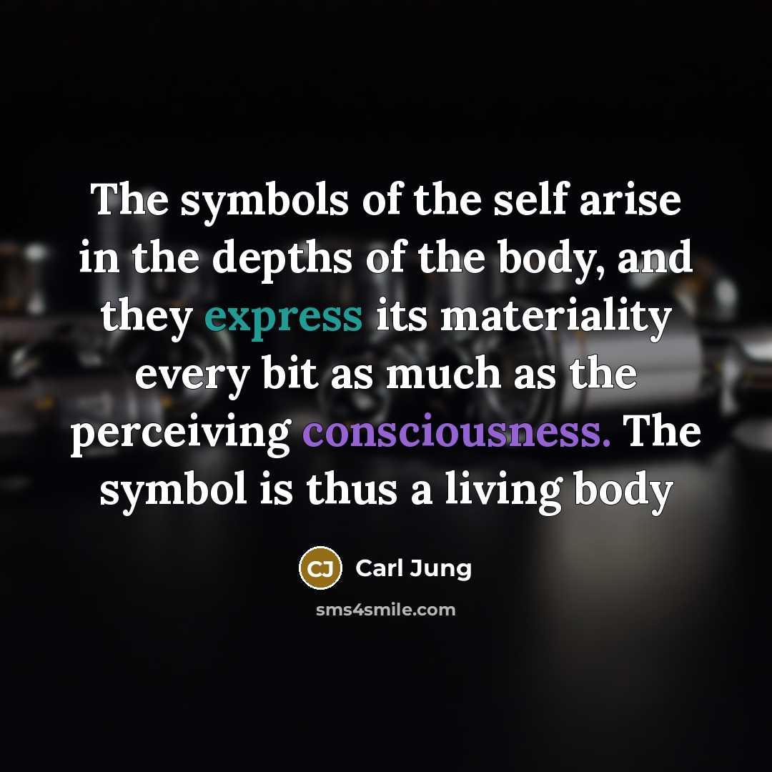 “The symbols of the self arise in the depths of…” quote by Carl Jung