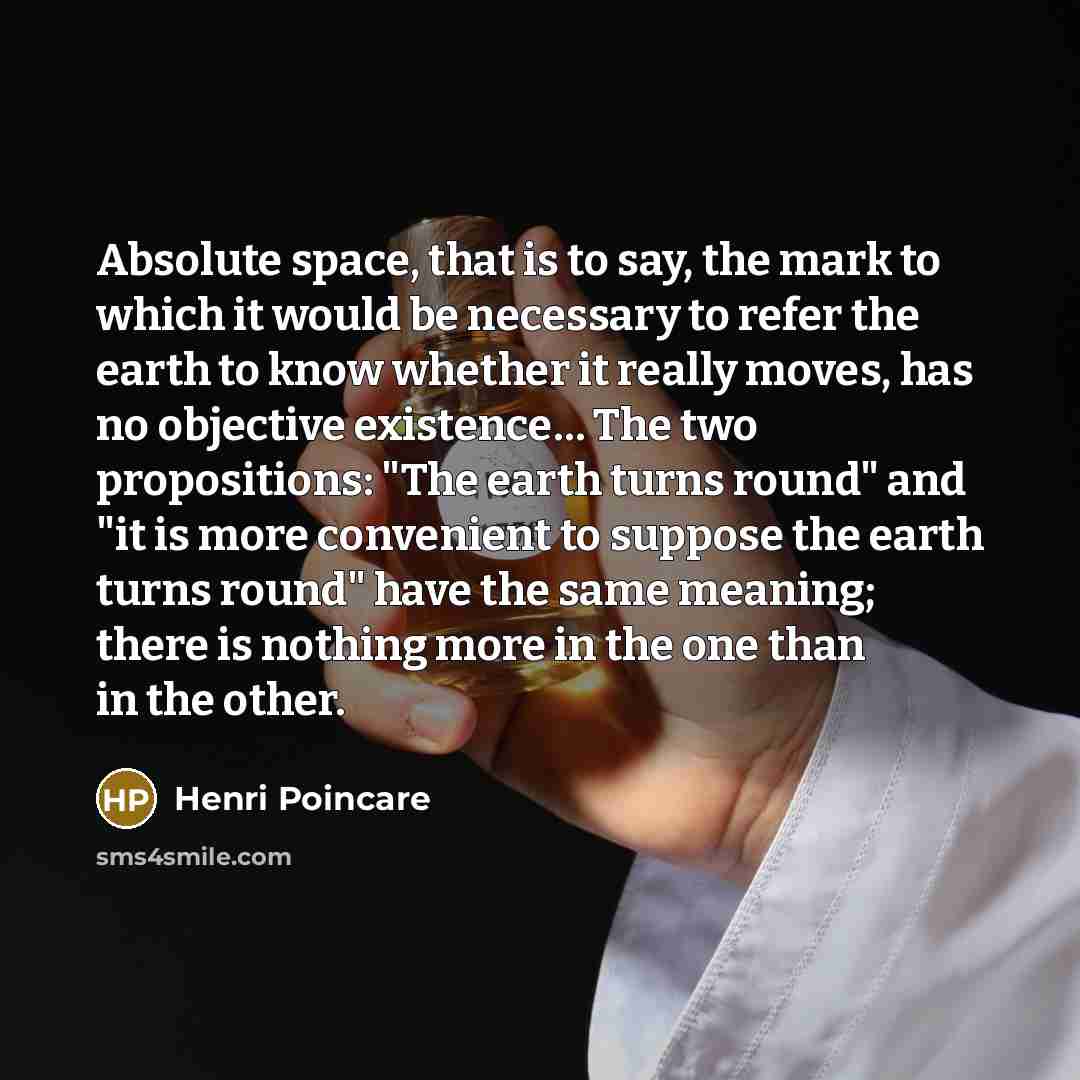 “Absolute space, that is to say, the mark to which…” quote by Henri Poincare