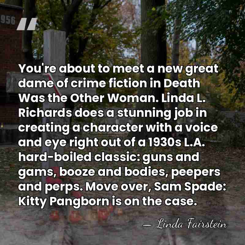You're about to meet a new great dame of crime fiction in&hellip; - Linda Fairstein