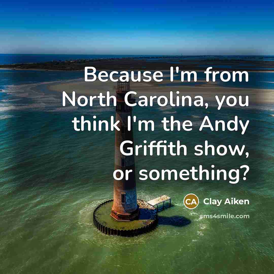 “Because I'm from North Carolina, you think I'm the Andy…” quote by Clay Aiken
