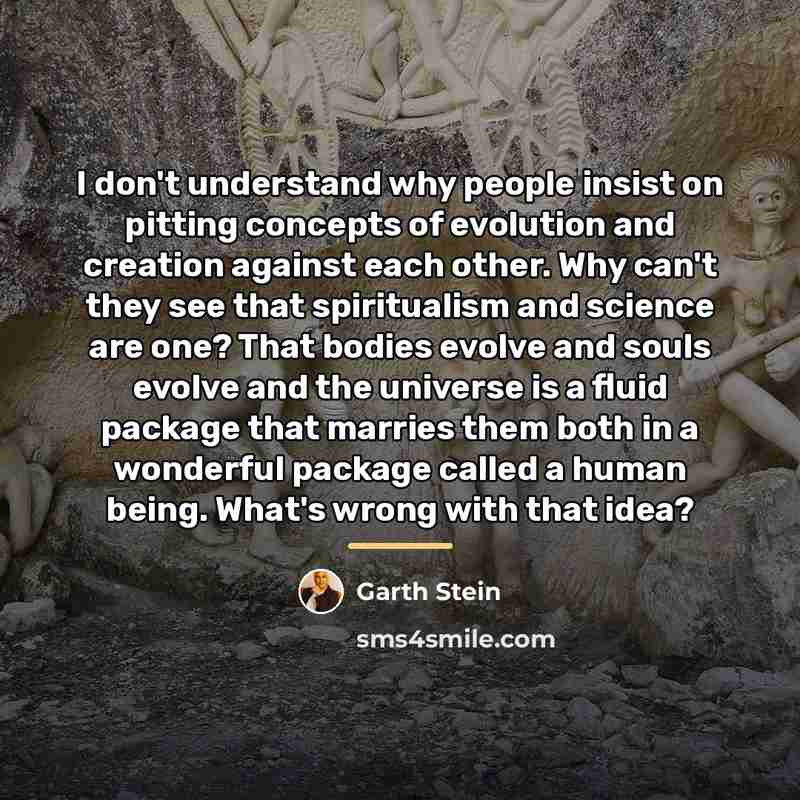“I don't understand why people insist on pitting concepts of…” quote by Garth Stein