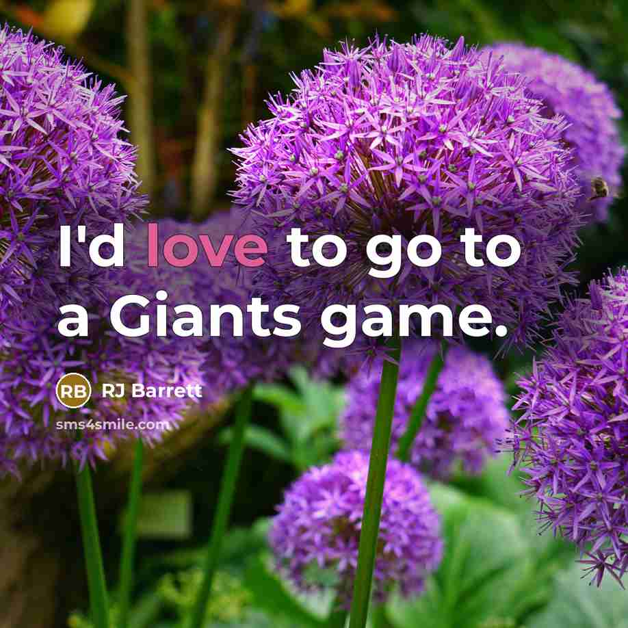 “I'd love to go to a Giants game.…” quote by RJ Barrett