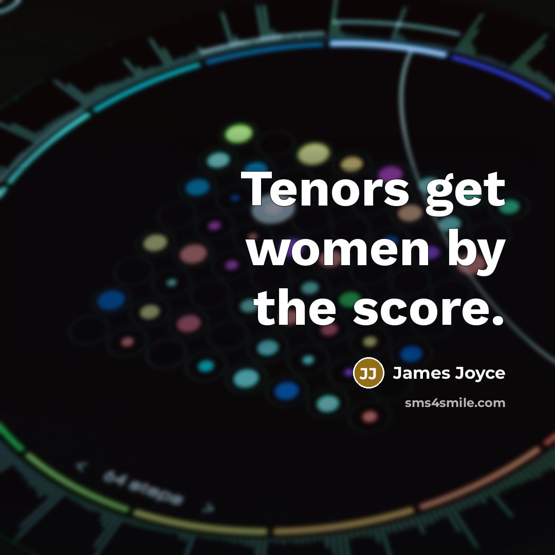 “Tenors get women by the score.…” quote by James Joyce