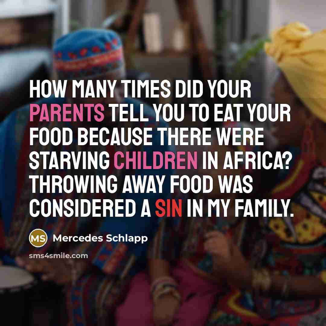 “How many times did your parents tell you to eat…” quote by Mercedes Schlapp