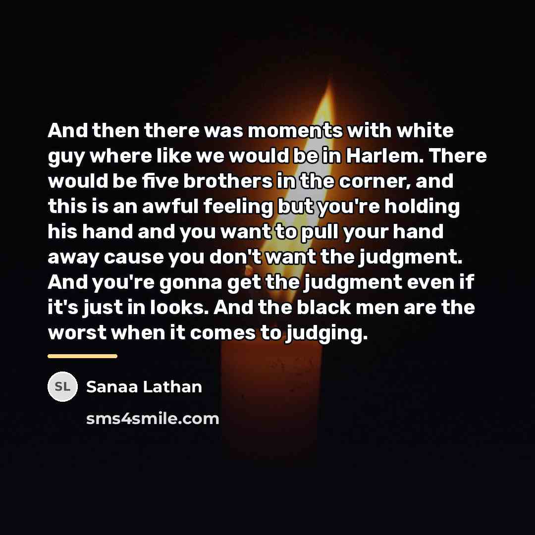 “And then there was moments with white guy where like…” quote by Sanaa Lathan