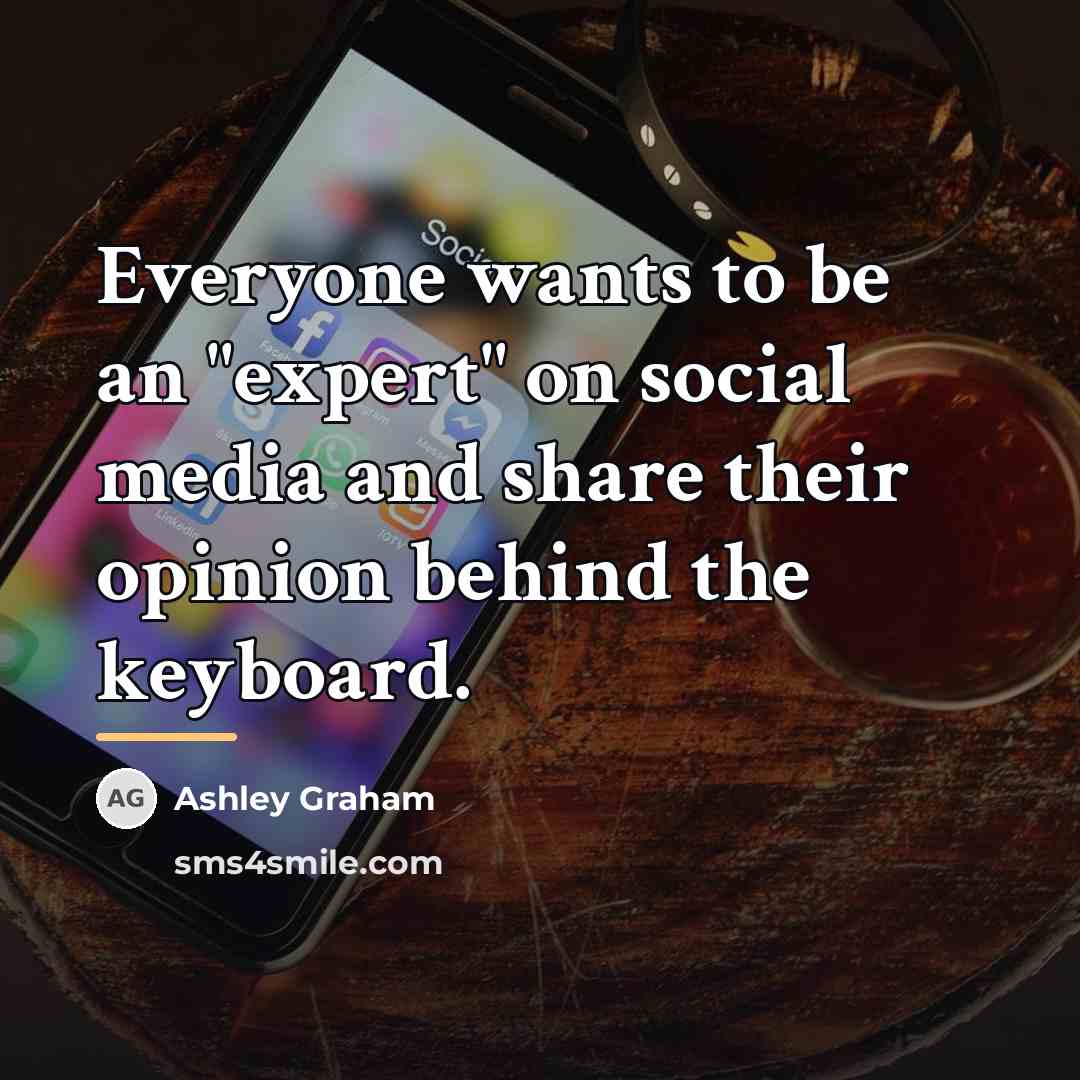 “Everyone wants to be an "expert" on social media and…” quote by Ashley Graham