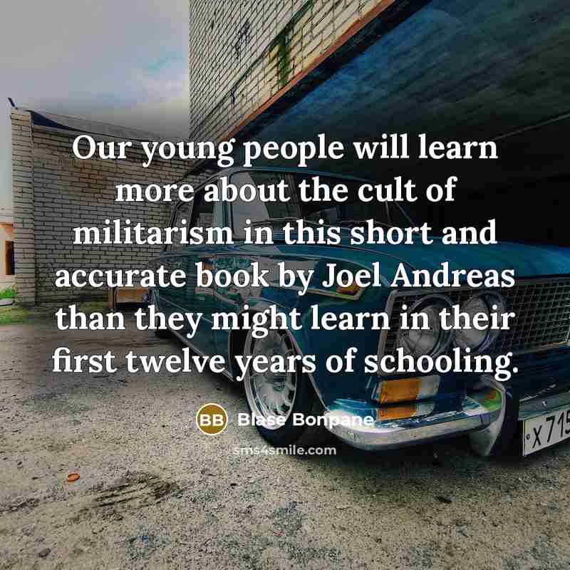 “Our young people will learn more about the cult of…” quote by Blase Bonpane