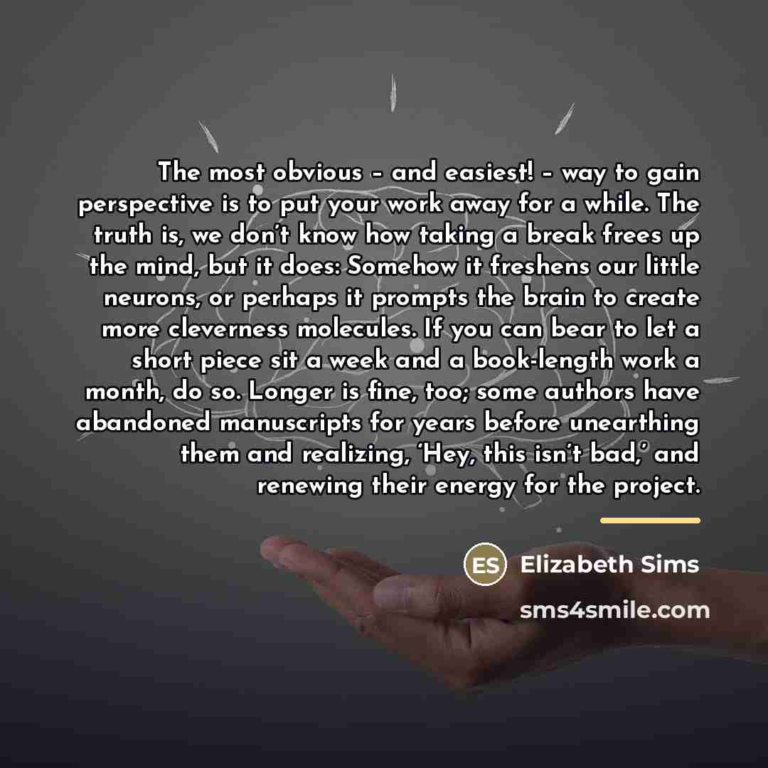 “The most obvious – and easiest! – way to gain…” quote by Elizabeth Sims
