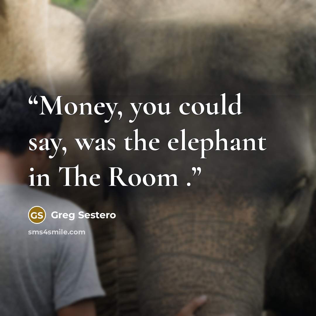 “Money, you could say, was the elephant in The Room .” quote by Greg Sestero