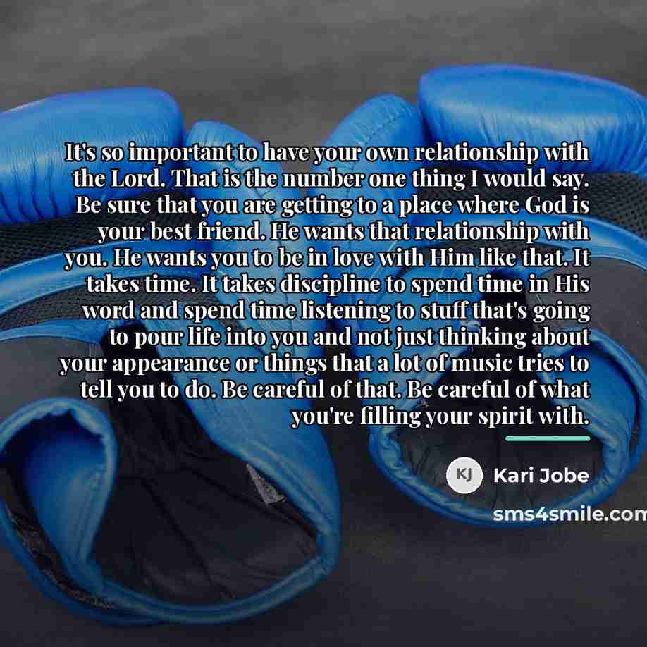 “It's so important to have your own relationship with the…” quote by Kari Jobe