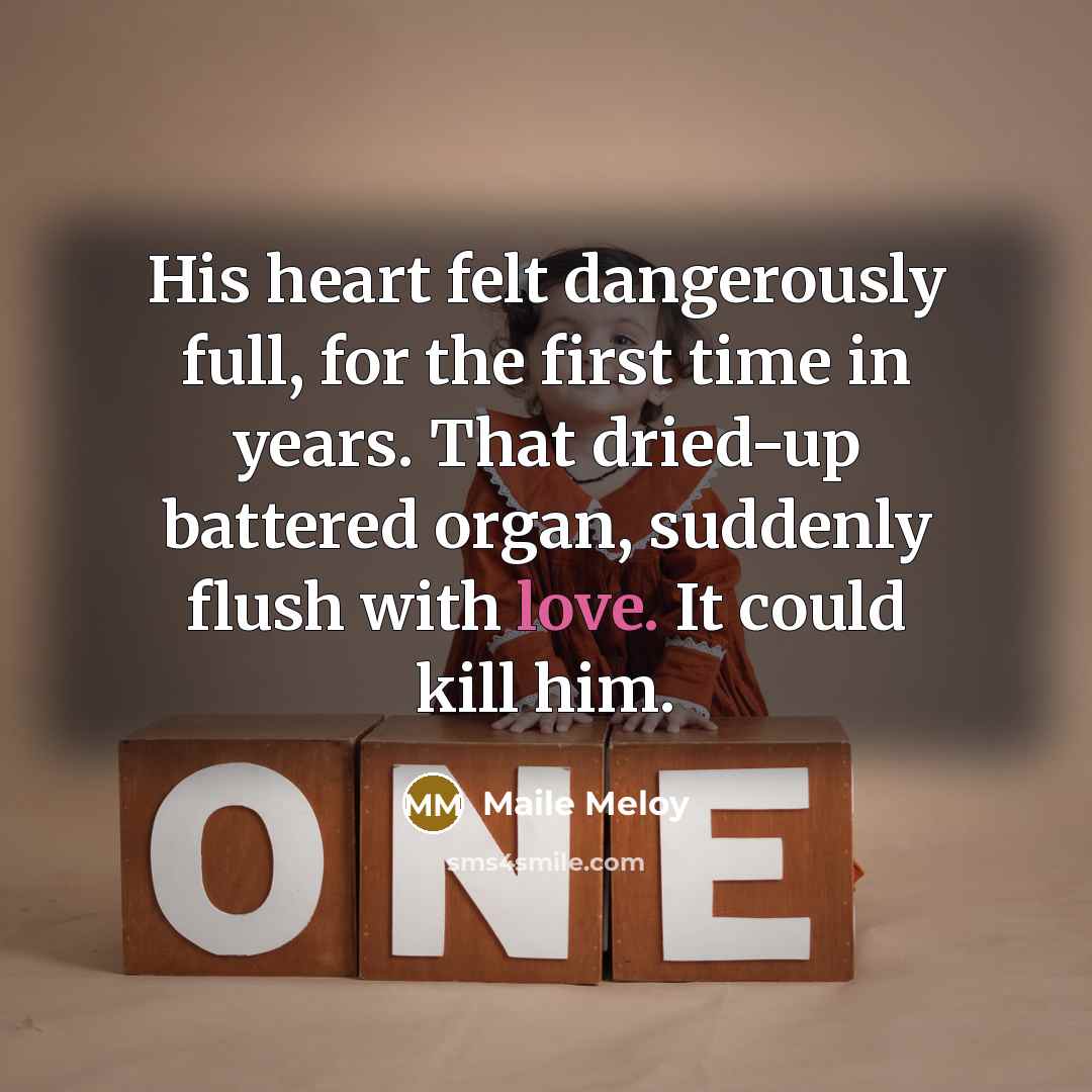 “His heart felt dangerously full, for the first time in…” quote by Maile Meloy