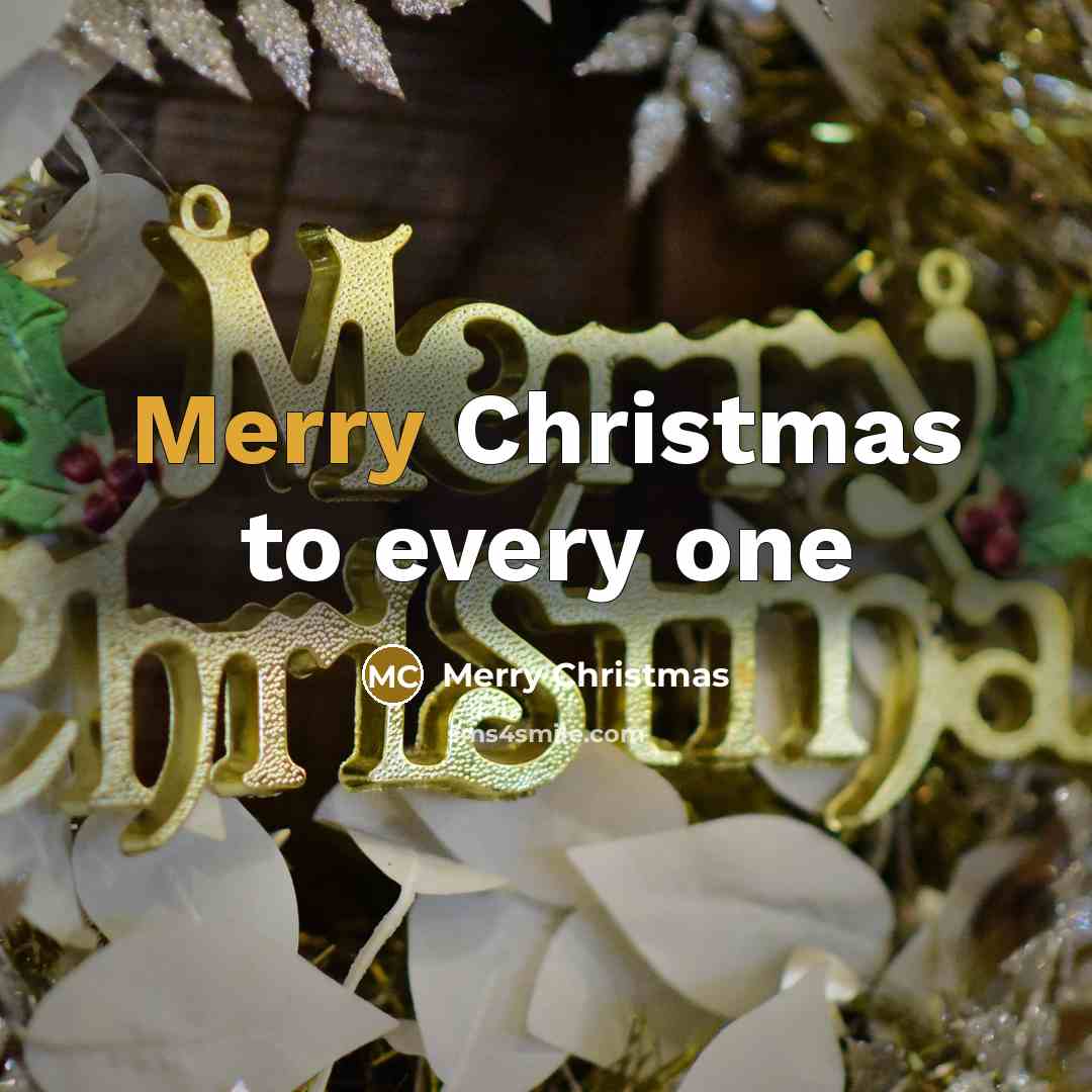 “Merry Christmas to every one…” quote by Merry Christmas