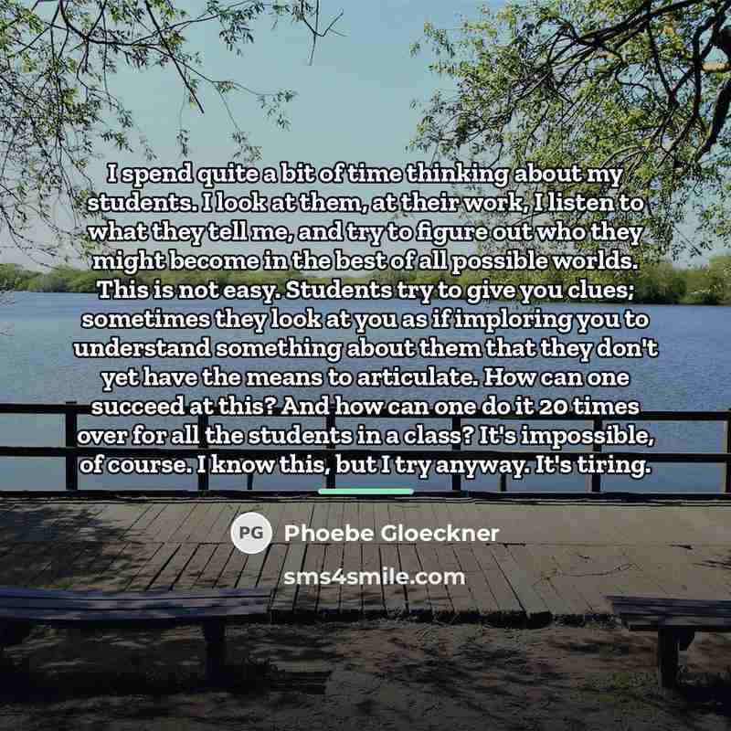 “I spend quite a bit of time thinking about my…” quote by Phoebe Gloeckner