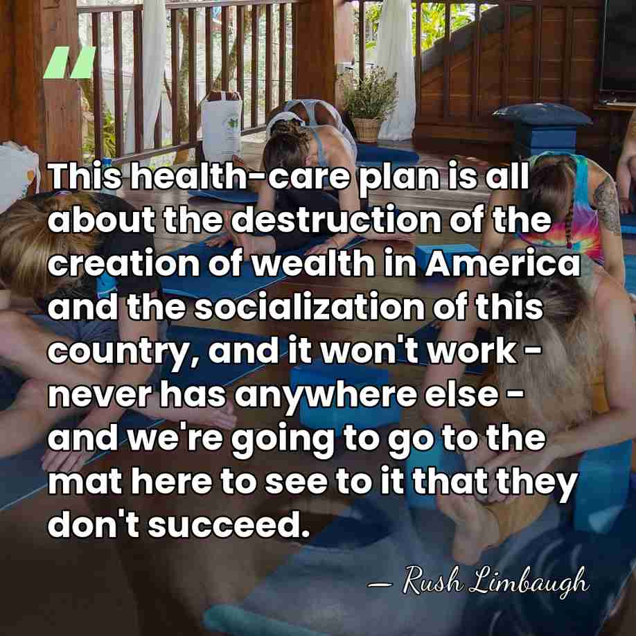 This health-care plan is all about the destruction of the creation of&hellip; - Rush Limbaugh