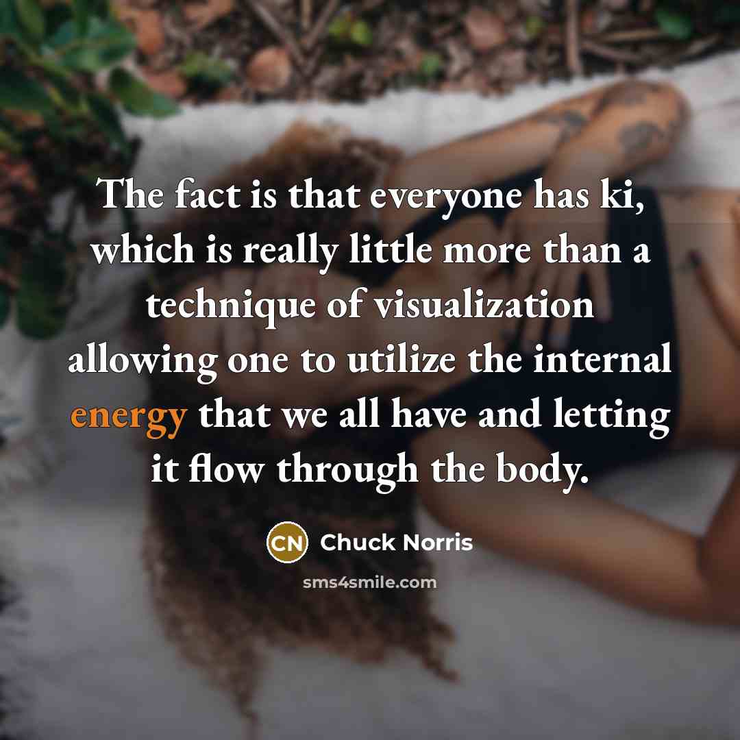 “The fact is that everyone has ki, which is really…” quote by Chuck Norris
