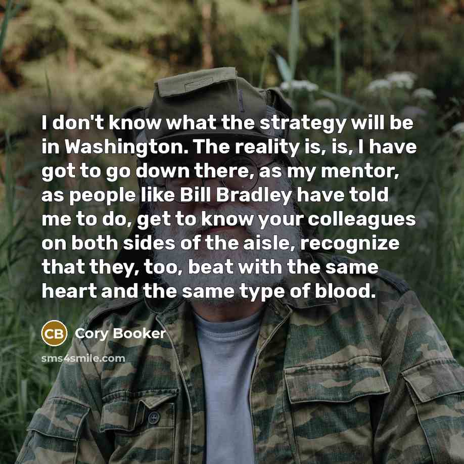 “I don't know what the strategy will be in Washington.…” quote by Cory Booker