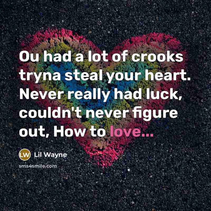 “Ou had a lot of crooks tryna steal your heart.…” quote by Lil Wayne