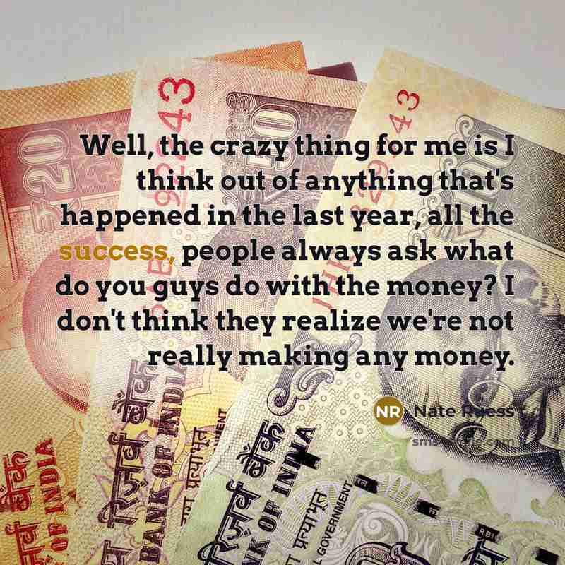 “Well, the crazy thing for me is I think out…” quote by Nate Ruess