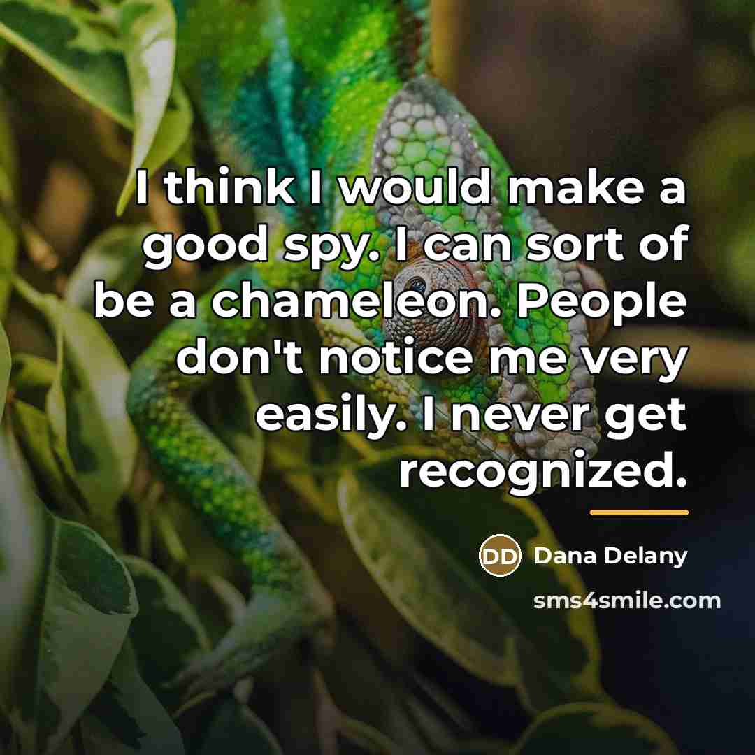 “I think I would make a good spy. I can…” quote by Dana Delany