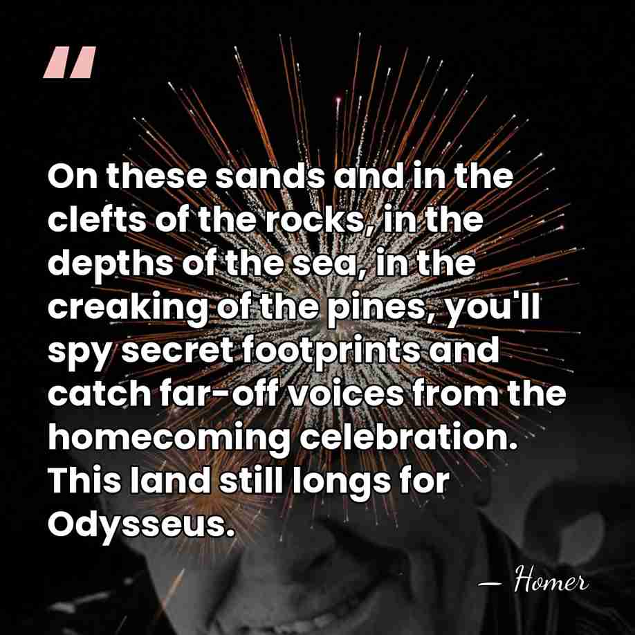 On these sands and in the clefts of the rocks, in the&hellip; - Homer