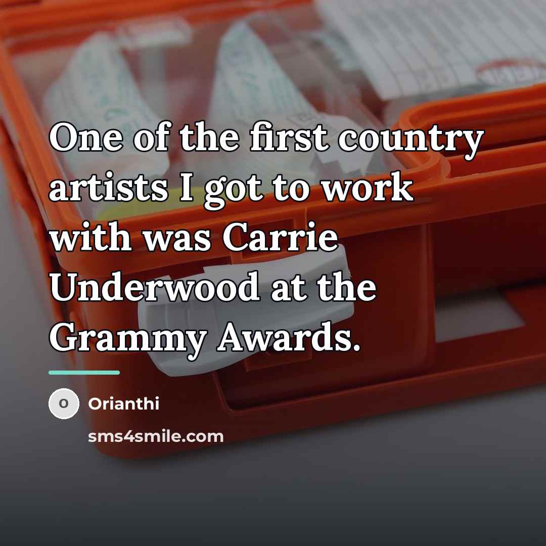 “One of the first country artists I got to work…” quote by Orianthi