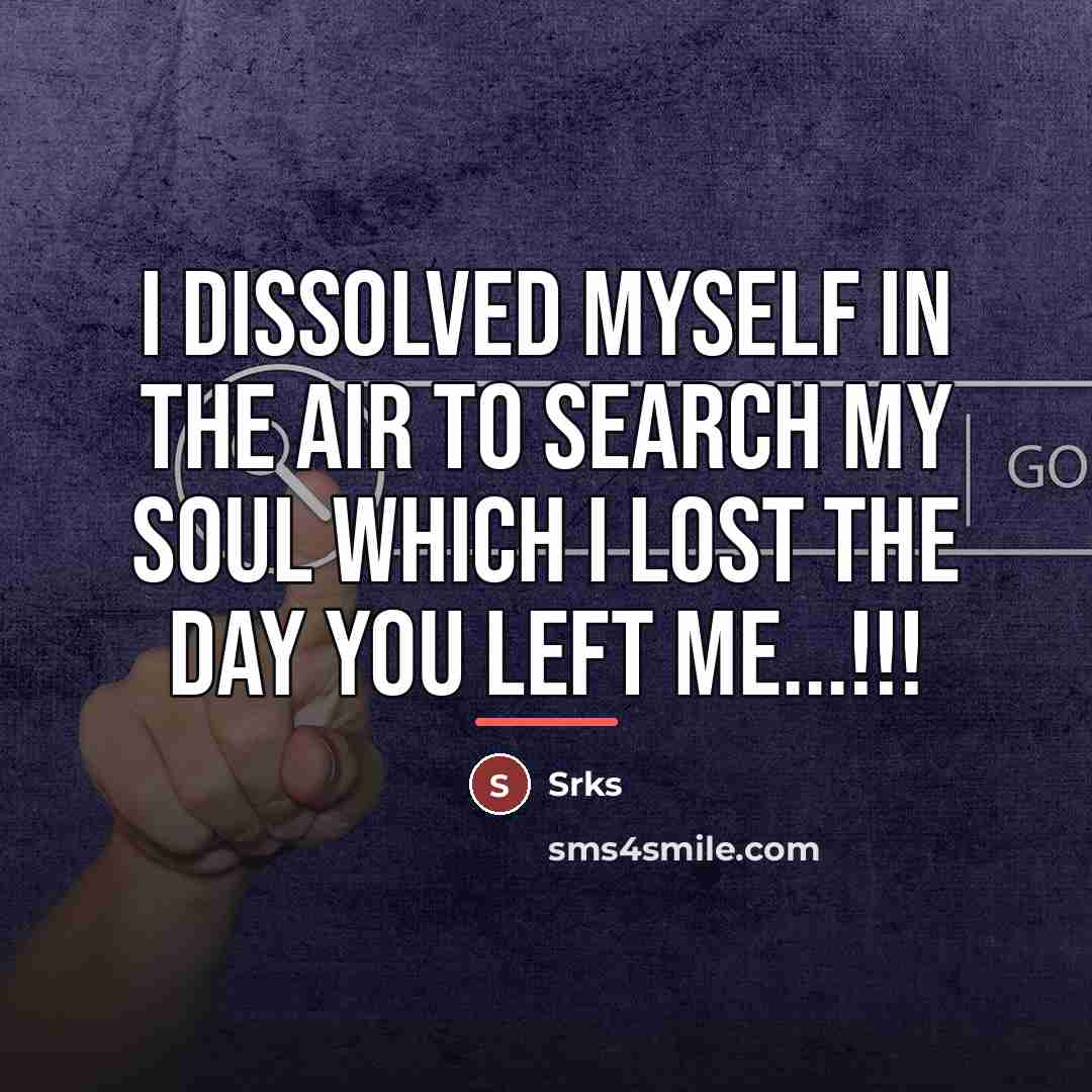 “I dissolved myself in the air to search my soul…” quote by Srks