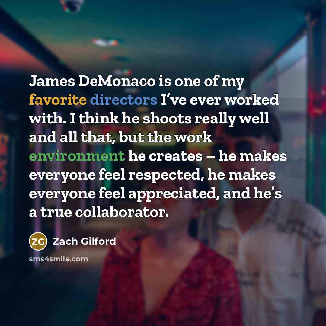 “James DeMonaco is one of my favorite directors I’ve ever…” quote by Zach Gilford