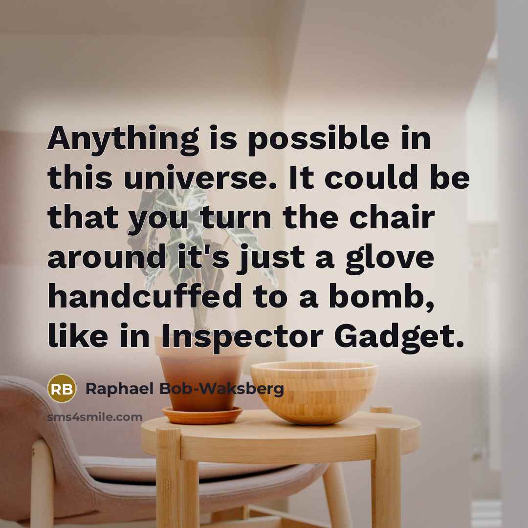 “Anything is possible in this universe. It could be that…” quote by Raphael Bob-Waksberg