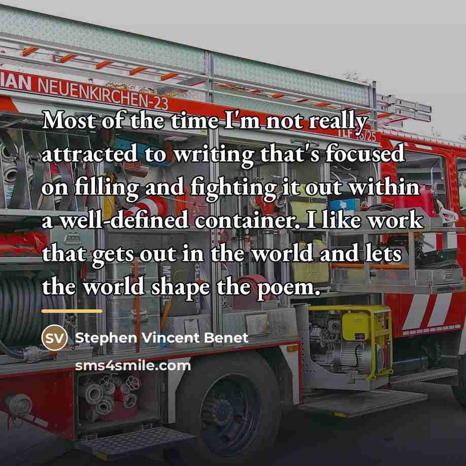 “Most of the time I'm not really attracted to writing…” quote by Stephen Vincent Benet