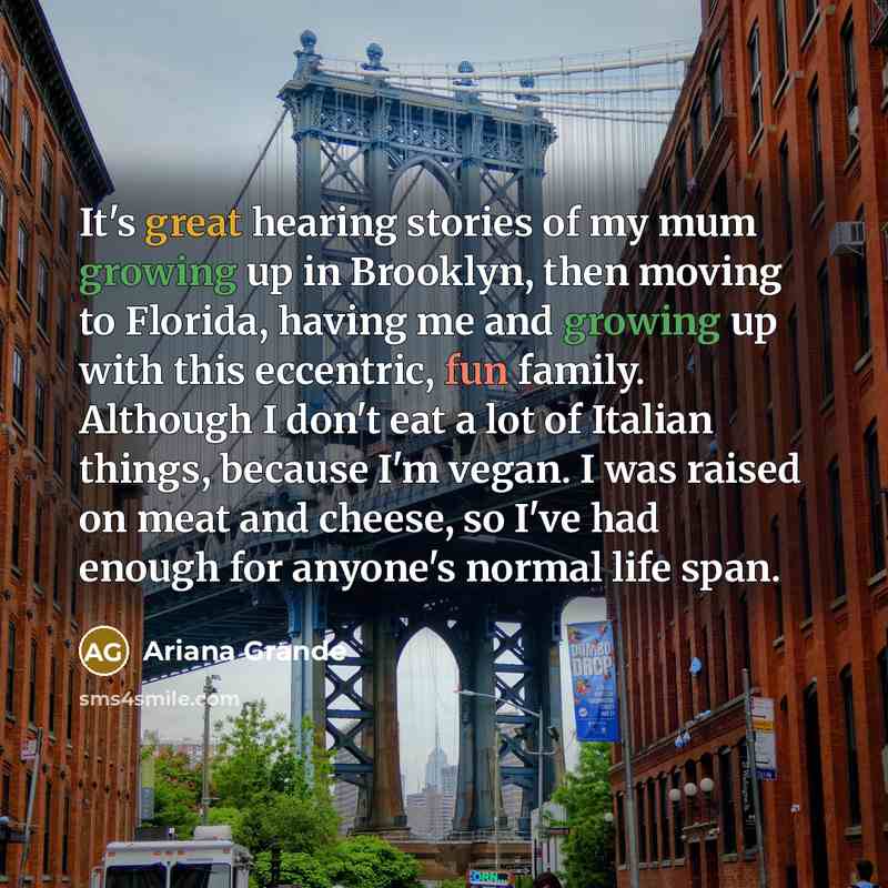 “It's great hearing stories of my mum growing up in…” quote by Ariana Grande