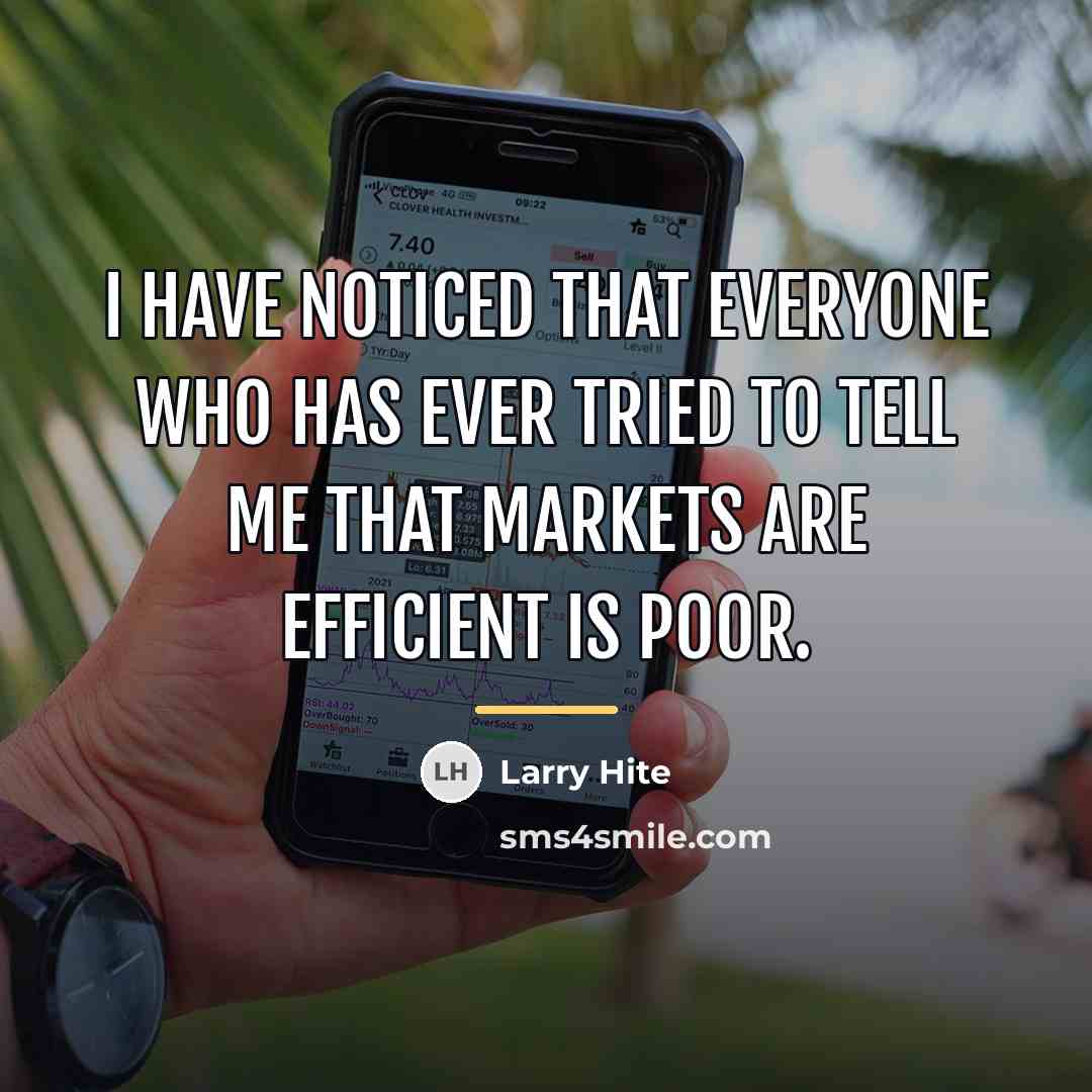 “I have noticed that everyone who has ever tried to…” quote by Larry Hite