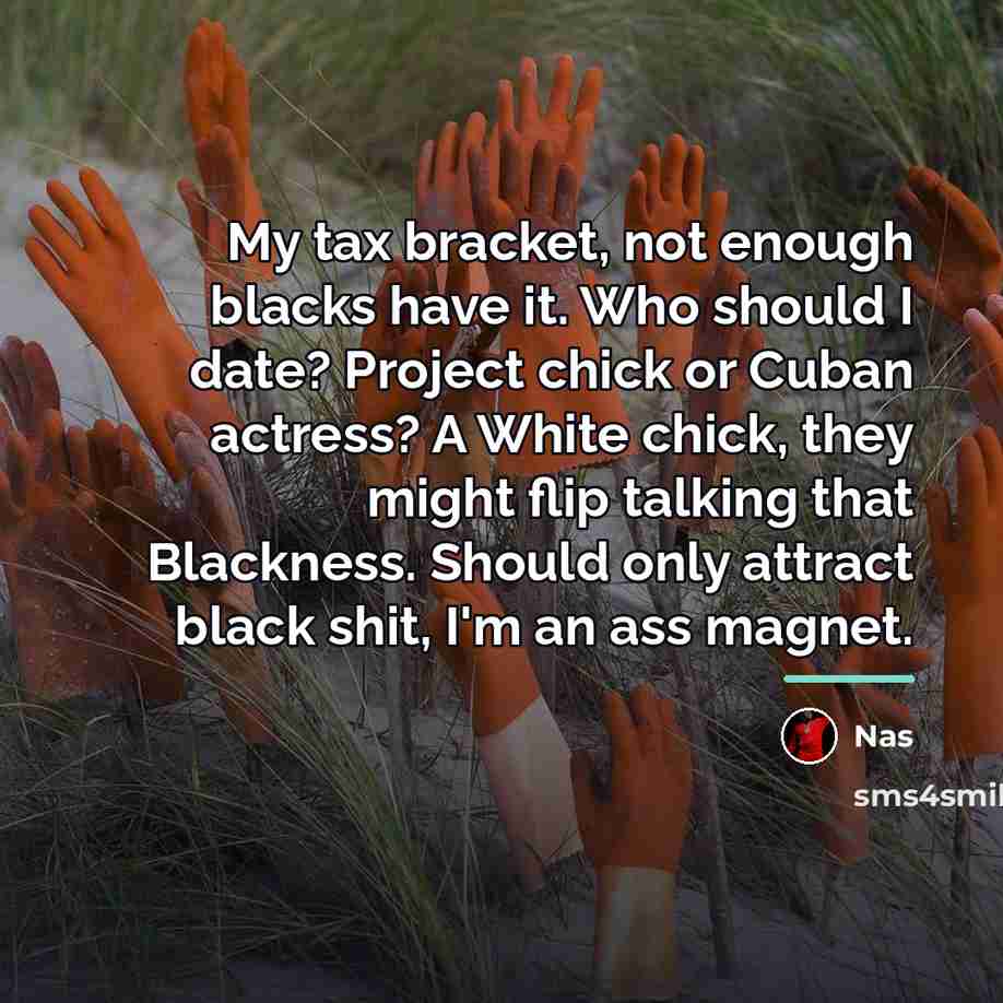 “My tax bracket, not enough blacks have it. Who should…” quote by Nas