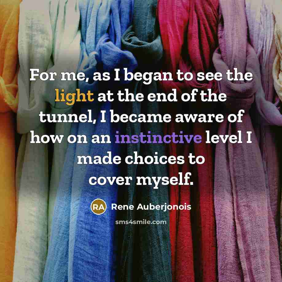 “For me, as I began to see the light at…” quote by Rene Auberjonois