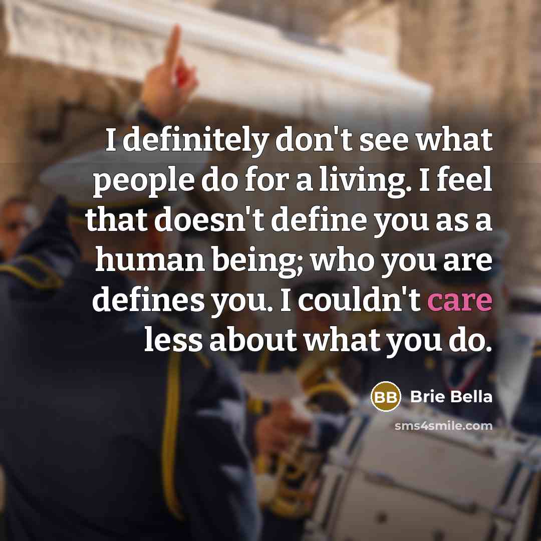 “I definitely don't see what people do for a living.…” quote by Brie Bella