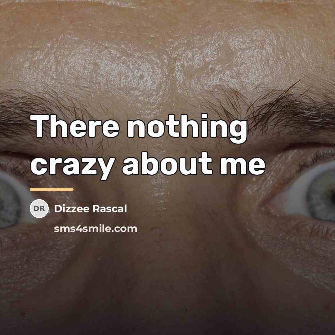“There nothing crazy about me…” quote by Dizzee Rascal
