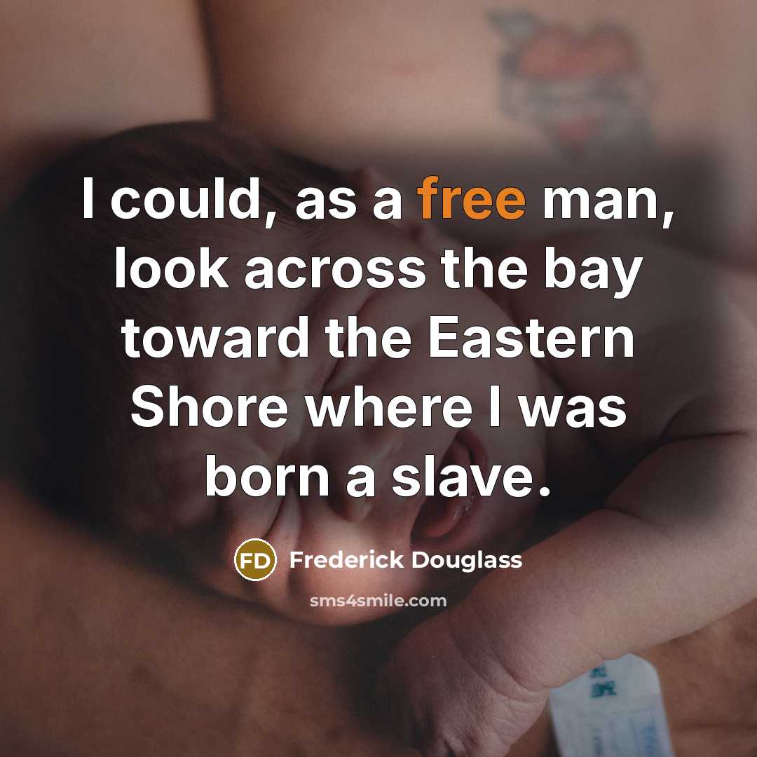 “I could, as a free man, look across the bay…” quote by Frederick Douglass