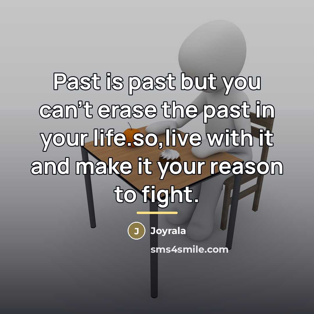 “Past is past but you can't erase the past in…” quote by Joyrala