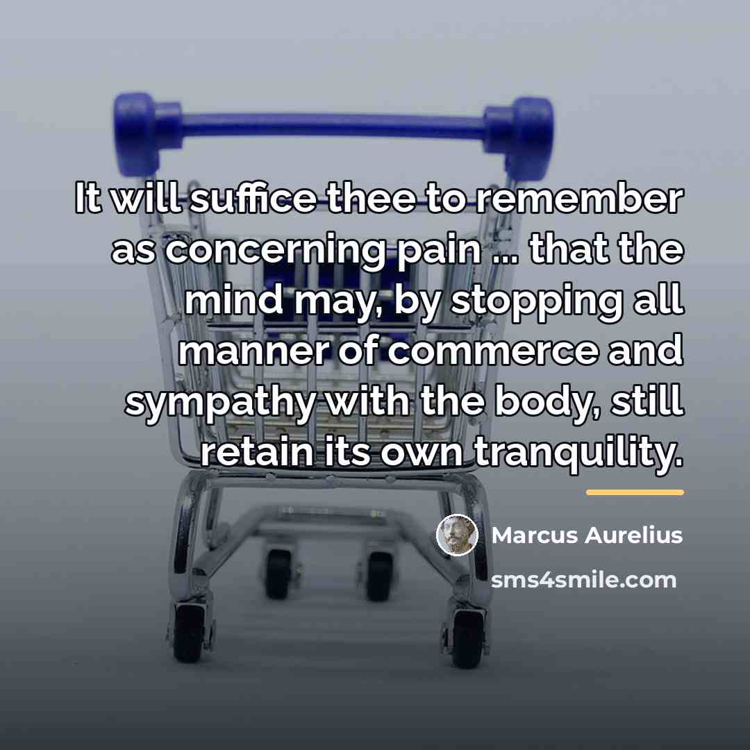 “It will suffice thee to remember as concerning pain ...…” quote by Marcus Aurelius