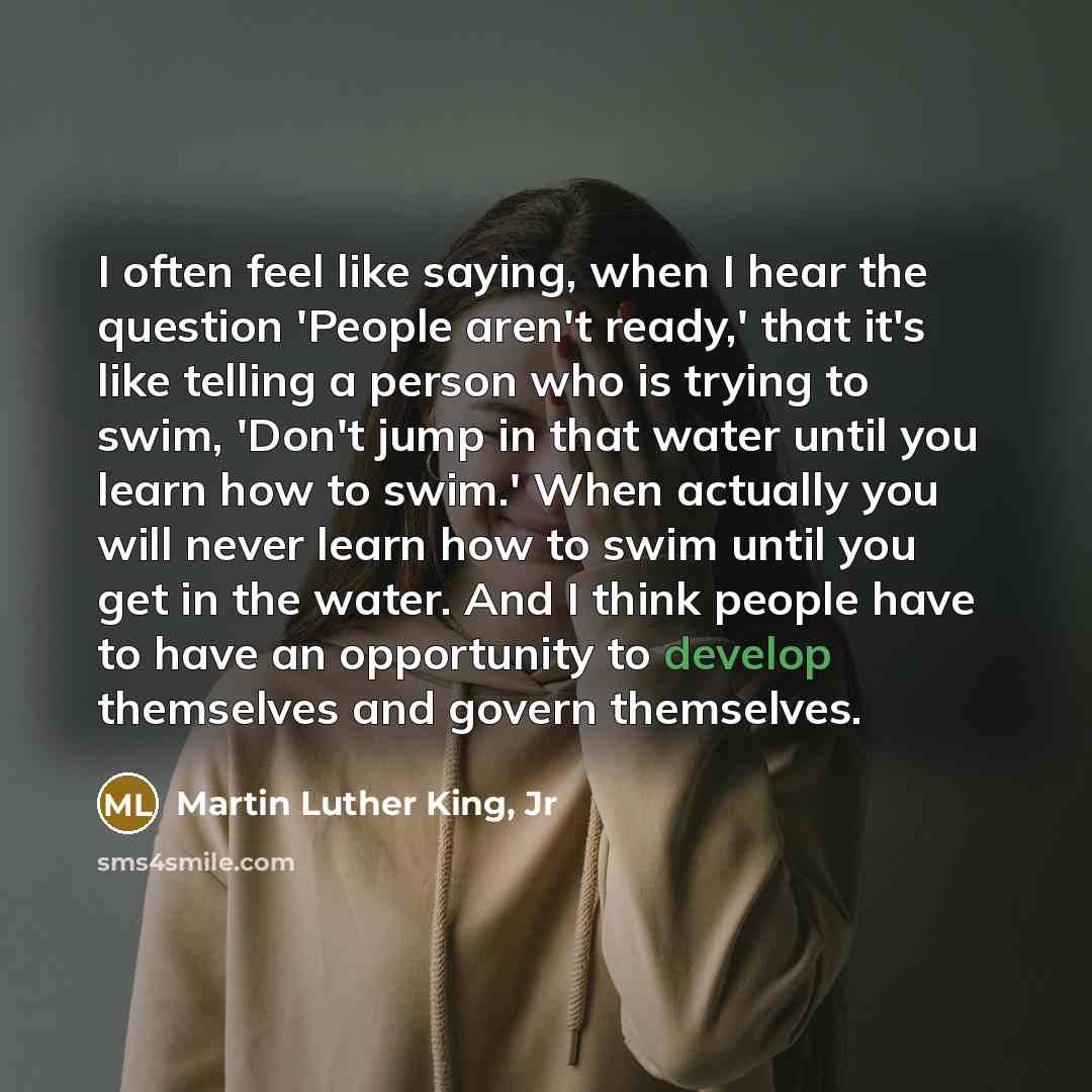 “I often feel like saying, when I hear the question…” quote by Martin Luther King, Jr