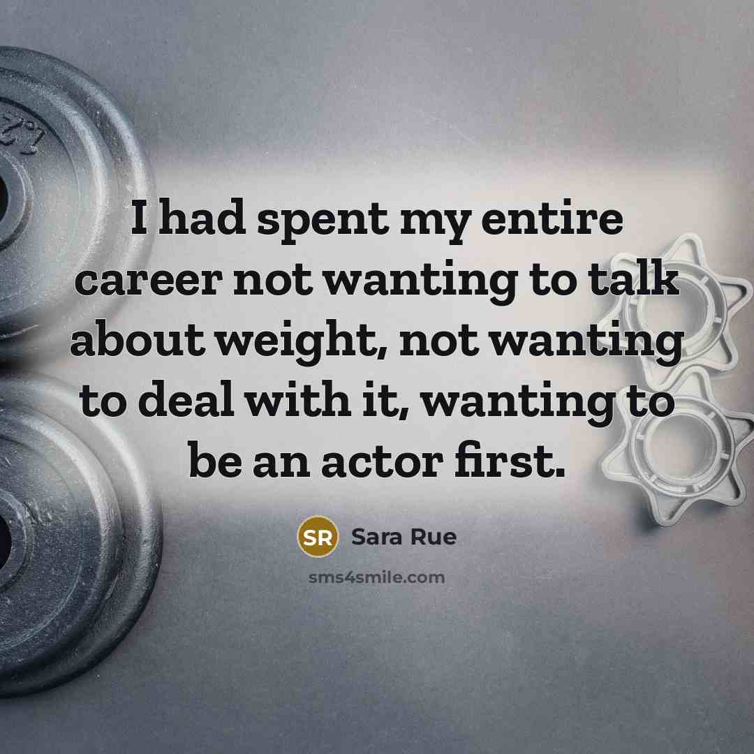“I had spent my entire career not wanting to talk…” quote by Sara Rue