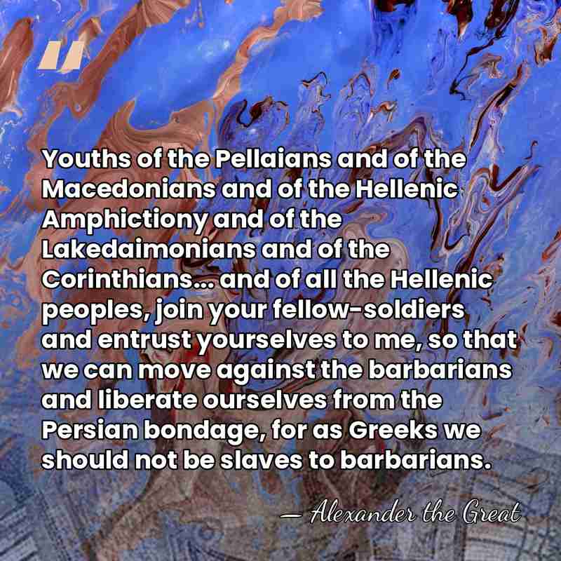 Youths of the Pellaians and of the Macedonians and of the Hellenic&hellip; - Alexander the Great