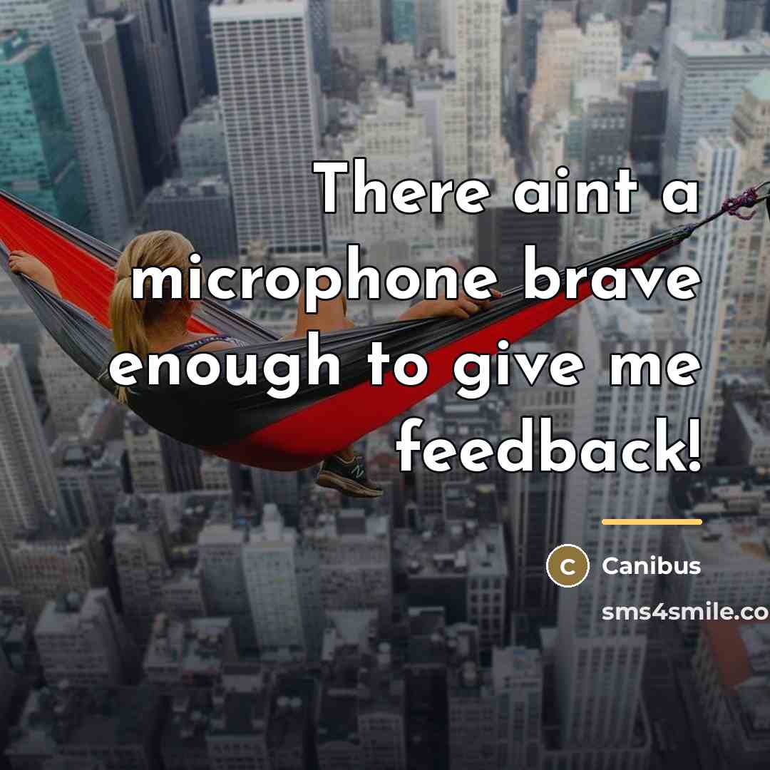 “There aint a microphone brave enough to give me feedback!…” quote by Canibus
